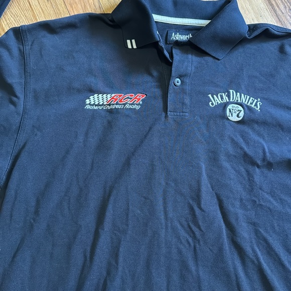 Vtg NASCAR Pit Crew Issued Long Sleeve Polo Shirt RCR Jack Daniel’s - Picture 3 of 8